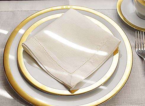 English Bone China Color Linen Hemstitch Luncheon Napkin 12x12" - Click Image to Close